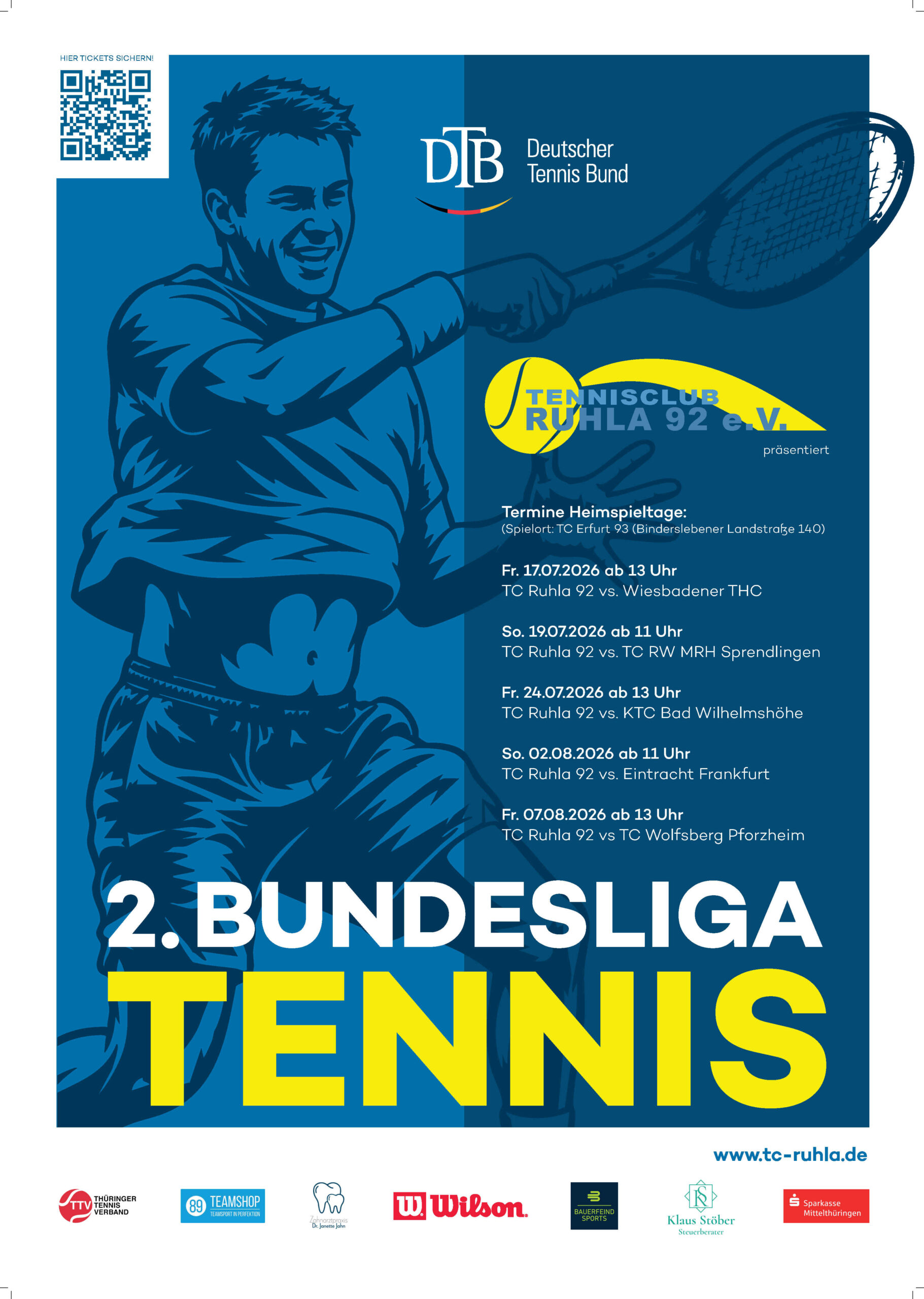 TH Heren 2 Bundesliga SS2026 Termine Erfurt
